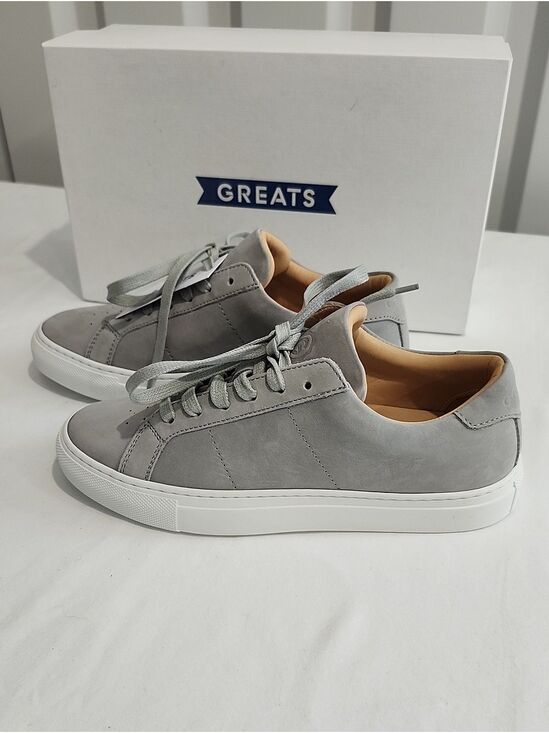 Greats Shoes - GREATS Womens The Royale Sneakers Grey Leather Size 6 NWT Minimalist Classic IOB